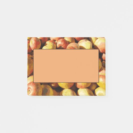 パステル素朴秋カラフルアップルオーチャードハーベスト ポストイット (正面)