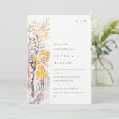 パステル素朴秋秋ランドスケープカップルシャワー 招待状 (スタンド正面)