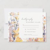 パステル素朴秋秋ランドスケープ結婚ズ 出欠カード (正面)