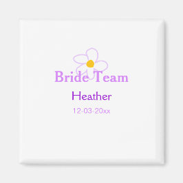 パステル紫の花のウェディングパーティー ボヘミアンモダン マグネット