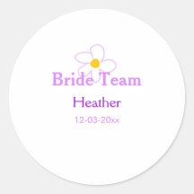 パステル紫の花のウェディングパーティー ボヘミアンモダン