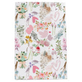 パステル結婚のオーナメントパターン02 ミディアムペーパーバッグ (正面)