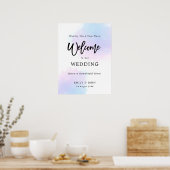 パステル結婚ウォーターカラーへようこそ ポスター (キッチン)