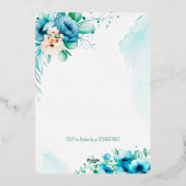 パステル結婚カラーのホイル招待状 箔招待状 (裏面)