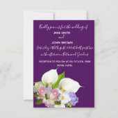パステル結婚フローラとパープルテーマ 招待状 (正面)