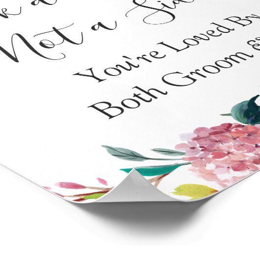 パステル結婚フローラの式座席標識を選ぶ ポスター (角)