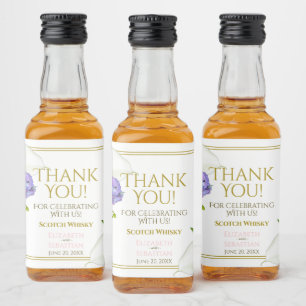 パステル結婚フローラサンキューミニ リキュールボトルラベル