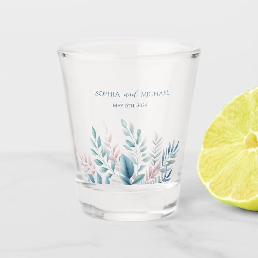 パステル結婚ボタニカルズマネー/ショットダンス –  ショットグラス (正面)