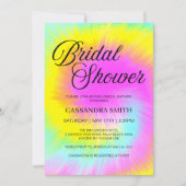 パステル絞り染めスワールブライダルシャワー 招待状 (正面)