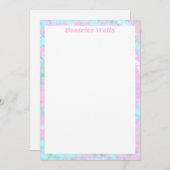 パステル絞り染めパターンピンクアクアミントグリーン (正面/裏面)