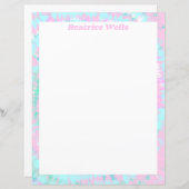 パステル絞り染めパターンピンクアクアミントグリーン (正面/裏面)