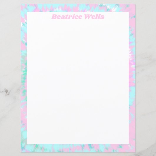 パステル絞り染めパターンピンクアクアミントグリーン (正面)