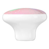 パステル絞り染めホログラフィックルックスターキュートピンク セラミックノブ (側面)
