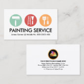 パステル絵を描カラーのブラシ 名刺 (正面/裏面)