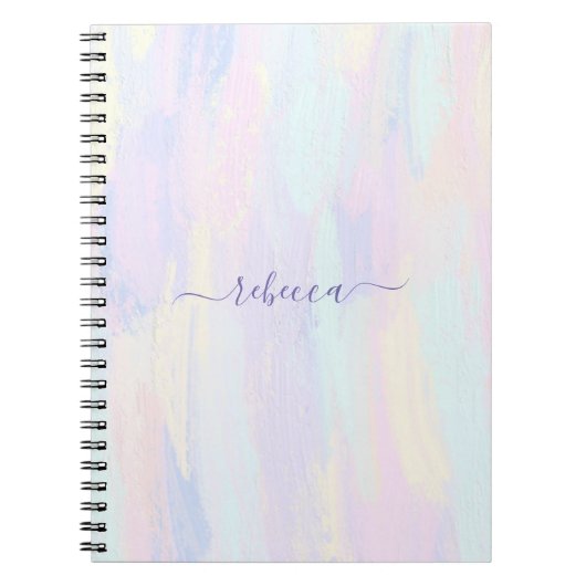 パステル絵を描ストロークのスパイラルフォト ノートブック (正面)