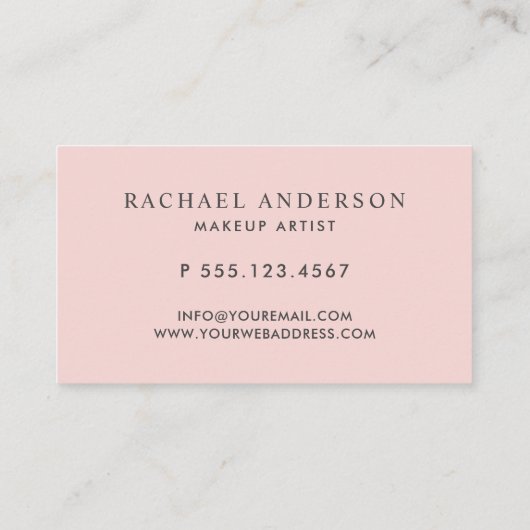 パステル絵を描スポースメイクアップアーティスト 名刺 (裏面)