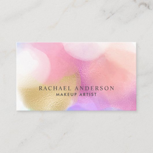 パステル絵を描スポースメイクアップアーティスト 名刺 (正面)