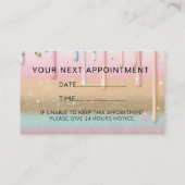 パステル絵を描ドリップネイルサロンマニキュリスト 予約カード (裏面)