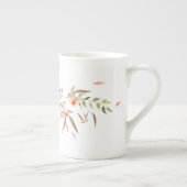 パステル絵を描フローラピーチティー ボーンチャイナマグカップ (右)