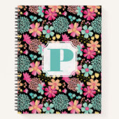 パステル絵を描フローラモノグラムスパイラルノート ノートブック (正面)