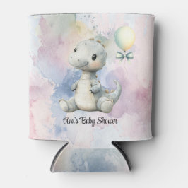 パステル絵を描プスプラッシュ愛らしい恐竜の赤ちゃんシャワー 缶クーラー