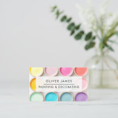 パステル絵を描ポットアーティストの画家またはデコレーター 名刺 (スタンド正面)