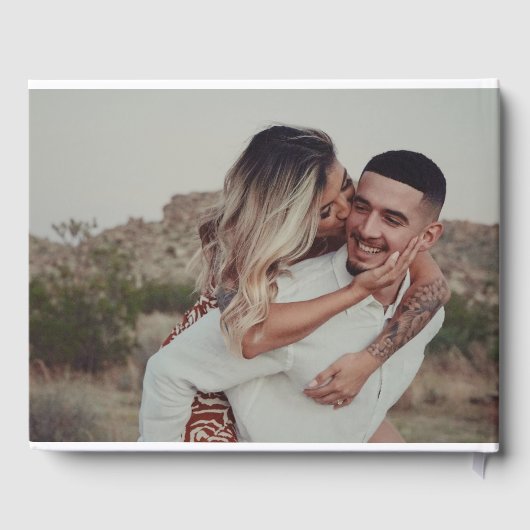 パステル絵を描花模様と写真結婚ズ ゲストブック (裏面)