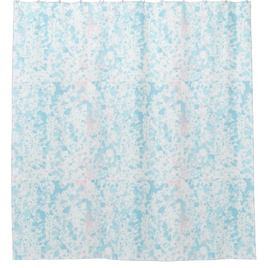 パステル絵を描（ばちゃばちゃ）跳ねる シャワーカーテン (正面)