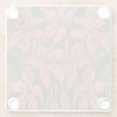 パステル絵画ズ、花、フローラ ガラスコースター (裏面)