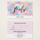 *~*パステル美しいギフトカード (正面&裏面)