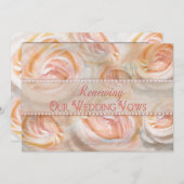パステル美しいリニューアルVows招待状-バラ 招待状 (正面/裏面)