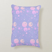 パステル美的パープル水玉模様模様 アクセントクッション (裏面(縦))
