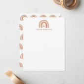 パステル自然ボホレインボー文具パーソナライズされた具 ノートカード (正面/裏面インサイチュ)