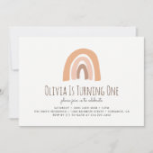 パステル自然レインボー1st誕生日招待状 招待状 (正面)