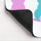 パステル色で愛らしいバニーのマウスパッド マウスパッド (コーナー)