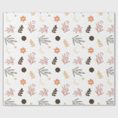 パステル色と花のシームレスなパターン ラッピングペーパー (フラット)