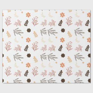 パステル色と花のシームレスなパターン ラッピングペーパー