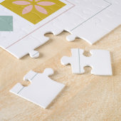 パステル色のかわいい幾何学模様キルト ジグソーパズル (側面)