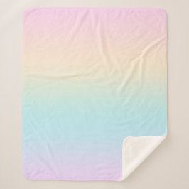 パステル色のグラデーション シェルパブランケット