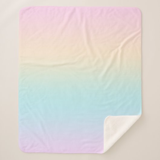 パステル色のグラデーション シェルパブランケット (正面)