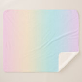 パステル色のグラデーション シェルパブランケット (正面(横))