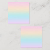 パステル色のグラデーション スクエア名刺 (正面/裏面)