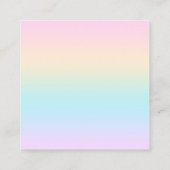 パステル色のグラデーション スクエア名刺 (裏面)