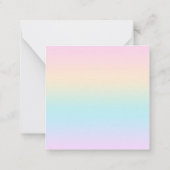 パステル色のグラデーション ノートカード (裏面)