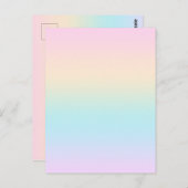 パステル色のグラデーション ポストカード (正面/裏面)