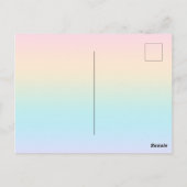 パステル色のグラデーション ポストカード (裏面)