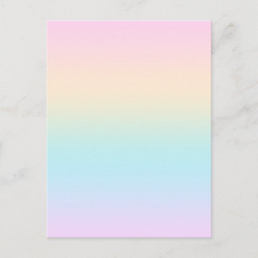 パステル色のグラデーション ポストカード (正面)