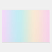 パステル色のグラデーション ラッピングペーパーシート (正面3)