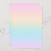 パステル色のグラデーション 招待状 (正面/裏面)