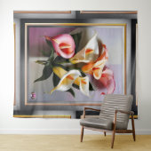 パステル色のタマユリの開花 タペストリー (インサイチュ(横))